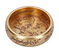 Nemesis Now Lord of the Rings The One Ring - Portagioie in resina da collezione con mappa Mordor e bordo inciso, 10,8 cm di larghezza, prodotto con licenza ufficiale