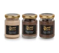 Lord Truffle | Tris di Salse Tartufate, 3 Confezioni 80 g, 1 Salsa Tartufata al Tartufo Bianco, 1 Salsa al Tartufo Nero Estivo Fresco e 1 Salsa al Tartufo Bianchetto, Qualità 100% Italiana