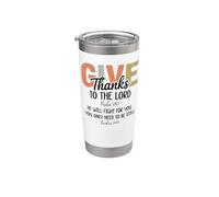Lord Will Fight For You Bible Verse Psalm 136:1 Exodus 14:14 Bicchiere termico in acciaio inox doppia parete
