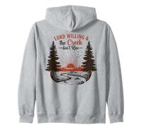 Lord Willing e Il Creek Non Aumentano la Fede Country Vintage Felpa con Cappuccio