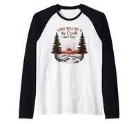 Lord Willing e Il Creek Non Aumentano la Fede Country Vintage Maglia con Maniche Raglan