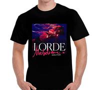 Lorde Melodrama Tour Men's T-Shirt Summer Fashion Crew Neck Tees Cotton Short Sleeve Black Tops Black L