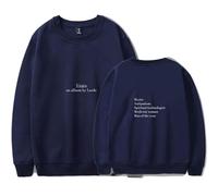 Lorde World The Virgin Tour Merch - Felpa girocollo a maniche lunghe per donna/uomo, unisex, streetwear, Blu navy, M