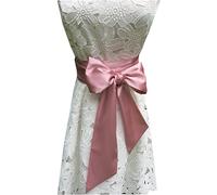 Cinture a fascia in raso da donna per abiti da damigella d'onore da sposa cinture in vita per occasioni speciali, rosa cipria, Medium