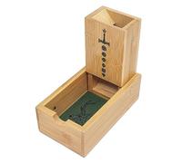 LORE - Torre a forma di cubo in penna e carta, per giochi di ruolo da tabletop come DND, DSA, Cthulhu ecc. con sistema di inserimento magnetico in legno sostenibile (marrone, pieghevole)