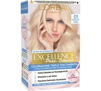 L'OREAL 6 PEZZI - EXCELLENCE PURE BLONDE BIONDO ULTRA CHIARO NATURALE 01 cura