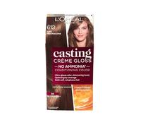 L'Oréal Casting Crème Gloss 613 Tinte capilar semi permanente marrón moca helado, paquete de 3