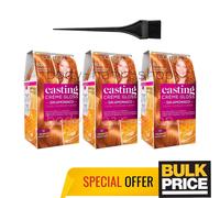 L'Oreal Casting Creme Gloss 834 Golden Caramel Natural Shine Hair Color confe...