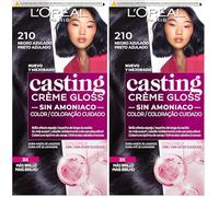 L'óreal Casting Creme Gloss Tinture per capelli, 210 nero blu, 600 gr (Confezione da 2)