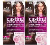 L'óreal Casting Creme Gloss Tinture per capelli, 400 castano (marrone), 600 gr (Confezione da 2)