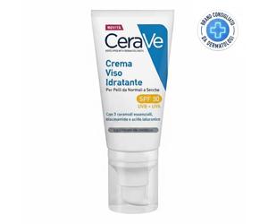 L'Oréal CeraVe Crema Viso Idratante SPF 30, Per Pelle da Normale a Secca, Idrata e Protegge in un solo Step 52 ml
