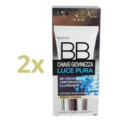 L'Oreal Chiave Giovinezza Luce Pura Bb Crema Pelle Medio Chiara 50Ml 2 pezzi