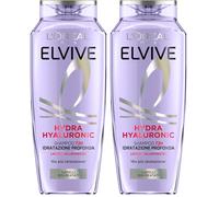 L'Oréal Elvive Shampoo Idratante, Per Capelli Secchi e Spenti, Capelli Luminosi, Voluminosi e Leggeri, Fino a 72H di Idratazione, Arricchito Con Acido Ialuronico Puro, Hydra Hyaluronic, 250 ml