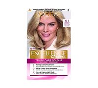 L'Oreal Excellence, tinta permanente per capelli, 9.1, biondo cenere chiaro