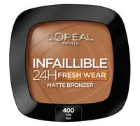 Infaillible 24H Fresh Wear Matte Bronzer 400 Tan Lunga Tenuta Abbronzatura Naturale 9 gr L'OrÃ©al Paris
