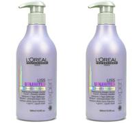 LOREAL Liss Unlimited Shampoo 500 ml, confezione da 2