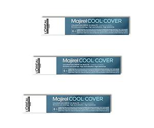 Loreal Majirel Cool Cover 50 ml 8,1 CC Biondo chiaro cenere, 3 pezzi