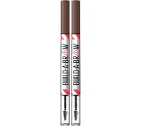 L'Oréal Maybelline New York Build-A-Brow 2-in-1 con pennarello preciso e gel per sopracciglia, tono: 257 Medium Brown (Confezione da 2)