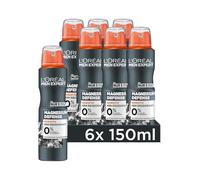 L'Oréal Men Expert 48H Sensitiv Deodorante spray per uomini, spray per il corpo contro l'odore di sudore, sudorazione e ascelle, antitraspirante da uomo, senza alcool e alluminio, magnesio Defense, 6