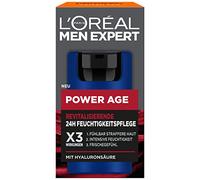 L'Oréal Men Expert Cura del viso contro le rughe per uomini, crema idratante anti-invecchiamento per pelle stanca e opaca, crema viso per uomo con acido ialuronico, Power Age, 1 x 50 ml
