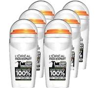 L'Oréal Men Expert - Deodorante a sfera anti-impronte per uomo, efficacia 48 ore, camicia protect, 6 x 50 ml