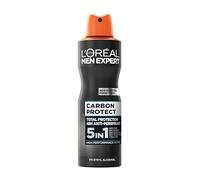L'Oreal Men Expert - Deodorante spray 5 in 1 Carbon Protect da uomo, colore: nero