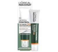 L'Oréal Men Expert Derma Control Oil-Control con SPF 30 - Idratante antiimpurità con protezione solare e 2% niacinamide, 40 ml