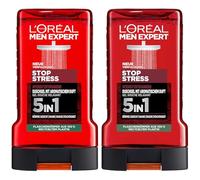 L'Oréal Men Expert Gel doccia e shampoo per uomini, bagno doccia per la pulizia del corpo, dei capelli e del viso, cura del corpo da uomo per una freschezza duratura con profumo aromatico, stop