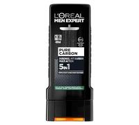 L'Oréal Men Expert Gel doccia e shampoo XXL 5 in 1 per uomini, bagno doccia per la pulizia del corpo, dei capelli e del viso, per una freschezza duratura con carbonio, puro carbone, 1 x 400 ml