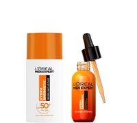 L'Oreal Men Expert Hydra Energetic Vitamin C Serum & SPF50+ Invisible Fluid Bundle