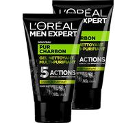 L'Oréal Men Expert puro Carbone Gel Detergente Multi-Purifiant Viso per Uomo - 2 unità x 100 ml