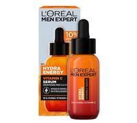 L'Oréal Men Expert Vitamina C siero contro la pelle stanca per uomini, idratante per un aspetto radioso, siero viso da uomo ad alto dosaggio con vitamina C pura al 10%, Hydra Energy, 1 x 30 ml
