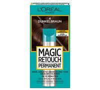 L'Oréal Paris 100% copertura per nascondere i capelli grigi, colorazione permanente per capelli, correttore per capelli di lunga durata, applicazione facile, Magic Retouch Permanent, n. 4 marrone
