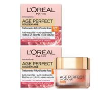 L'Oréal Paris Age Perfect Golden Age Crema Viso Trattamento Ri-Fortificante Nutriente con Polifenoli di Peonia SPF 20 per Pelli Molto Mature - 2 Barattoli da 50ml