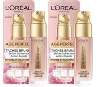L'Oréal Paris - Age Perfect Golden Age - Siero Correttore Macchie Brune - Arricchito con cellule native di peonia e niacinamide - Per pelli mature - 30 ml (Confezione da 2)