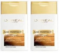 L'ORÉAL Paris Age Perfect Lait Démaquillant Confort Yeux et Visage Peaux Matures - 200ml (Confezione da 2)