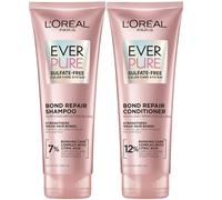 L'Oreal Paris Bond Repair Shampoo e il set di balsamo rafforzano e ripara i legami con i capelli deboli senza solfato e vegano everpure 1 kit per la