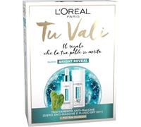 L'Oréal Paris Box di Natale Bright Reveal con Fluido UV Anti-Macchie SPF50+, Siero Anti-Macchie e Pietra Gua Sha, Per Tutti i Tipi di Pelle, Macchie Ridotte e Incarnato Uniforme, 50 ml + 30 ml