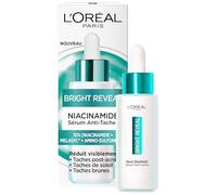 L'Oreal Paris Bright Reveal Melasyl Niacinamide Siero antimacchia 29,6 ml | Riduce le macchie marroni del sole post-acne, carnagione radiosa unificata, esfoliante delicato per tutti i tipi di pelle