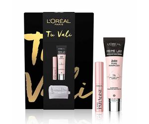 L'Oréal Paris Cofanetto Tu Vali - Set trucco minimizzatore di pori e volumizzante, 3 pezzi
