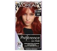 L'ORÉAL PARIS - Colorazione permanente per capelli - Lunga durata e luminosa - Copre 100% dei capelli bianchi - Preferenza I Vividi - Tonalità: Rosso ciliegia (5.664)