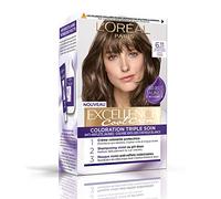 L'ORÉAL PARIS - Colorazione permanente per capelli Tripla cura - Anti-riflesso giallo - Copre 100% dei capelli bianchi - Eccellenza Cool Crema - Tonalità: biondo scuro ultra cenere (6.11)