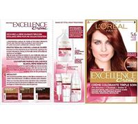 L'ORÉAL PARIS - Colorazione permanente per capelli tripla cura - copre 100% dei capelli bianchi - crema eccellente - sfumatura: castano ramato (5.60)