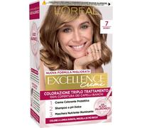 L'Oréal Paris Colorazione Triplo Trattamento Excellence, Con Acido Ialuronico, 100% Copertura Capelli Bianchi, Per Capelli Più Idratati, Biondo (7)