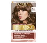 L'Oréal Paris Colore permanente per capelli per ogni tono della pelle,colorazione senza ammoniaca, tonalità nude universali con copertura completa dei capelli grigi, crema eccellente, n. 6U biondo