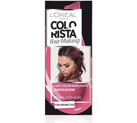 L'Oréal Paris Colorista Hair Makeup Colorazione Temporanea 1 Giorno per Ciocche e Punte, Tinta per Capelli Castani, Meches Rosa Malva, 30 ml