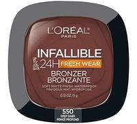 L'Oréal Paris Cosmetics Infallible Up to 24H Fresh Wear Soft Matte Longwear Bronzer. Waterproof, Heatproof, Transfer, Humidity and Sweatproof, Deep Dark, 0,31 oz