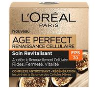 L'Oréal Paris - Crema Giorno FPS 30 Age Perfect Rinascimento Cellulare - Cura Rivitalizzante Rides, Rigidità & Vitalità - Al Complesso Antiossidante Protettivo - Tutti i Tipi di Pelle - 50 ml