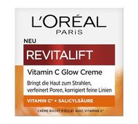 L'Oréal Paris Crema giorno vitamina C, cura del viso per una pelle liscia e luminosa, con acido salicilico e pigmenti che riflettono la luce, Revitalift Vitamina C Brightening Cream, 1 x 50 ml