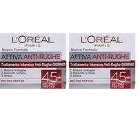 L'Oréal Paris Crema Viso Donna Antirughe Intensiva Giorno, 50 ml, Confezione da 2